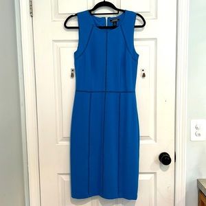 Land's End blue sleeveless sheath dress in 6Tall